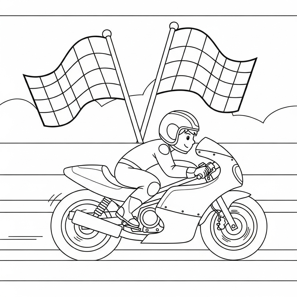 coloriage moto updated à imprimer pour enfant de 3 ans