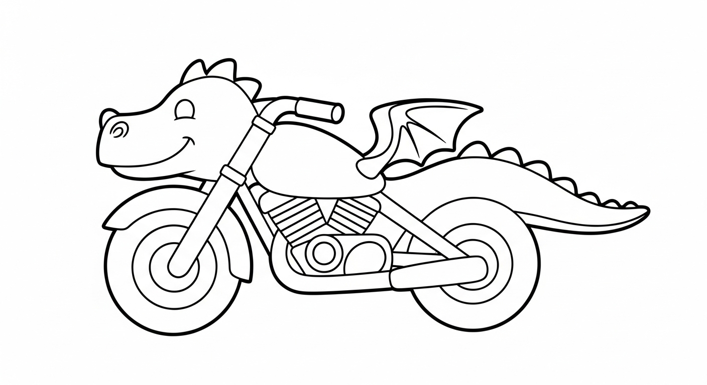coloriage moto updated à imprimer pour enfant de 3 ans