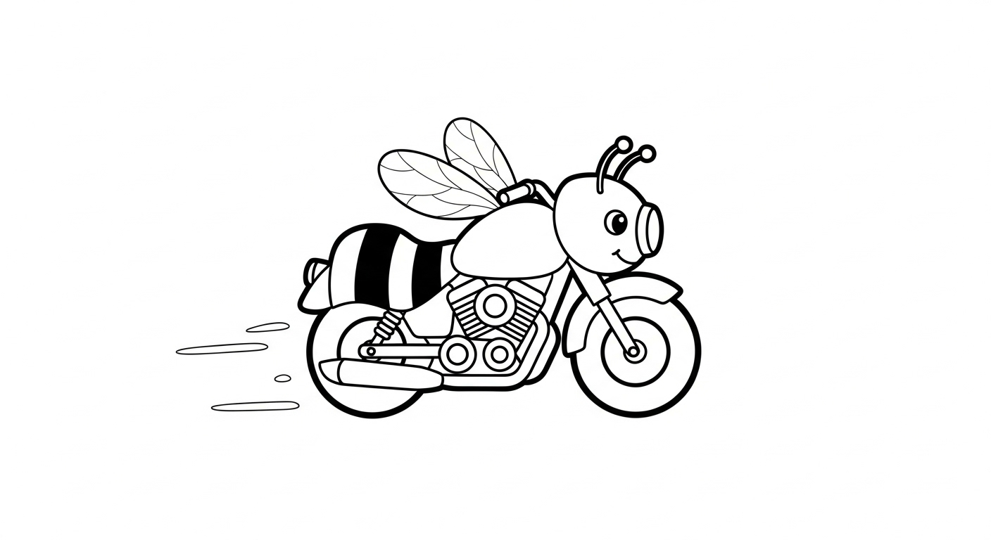 coloriage moto updated pour enfant de 2 ans