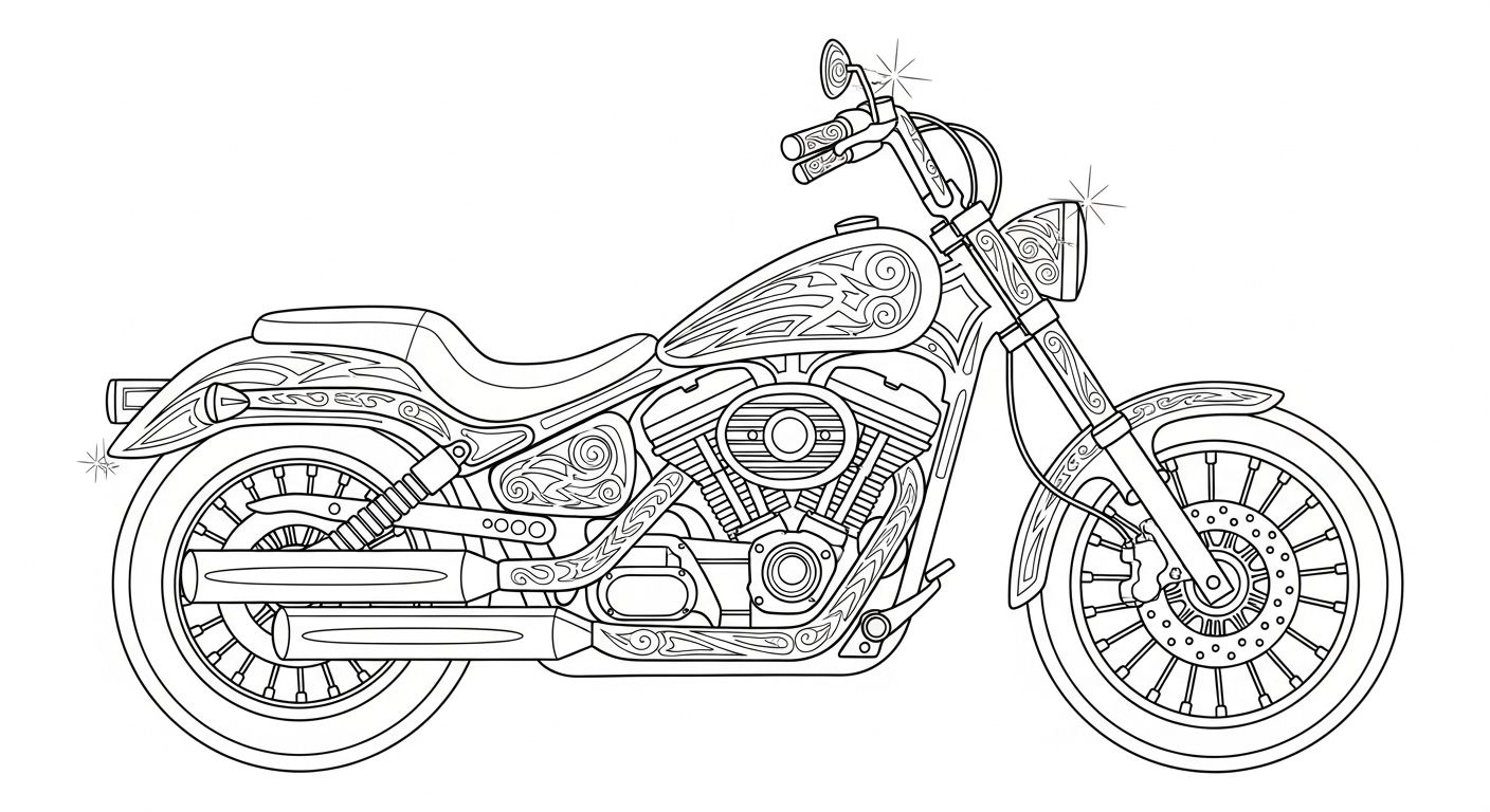 coloriage moto updated pour enfant de 5 ans