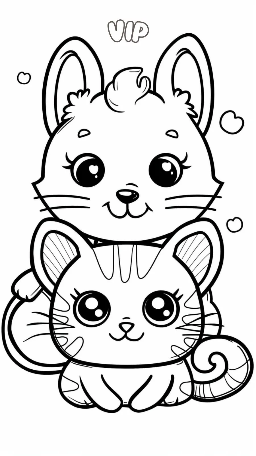 coloriage s Animaux Kawaii pour enfants a imprimer