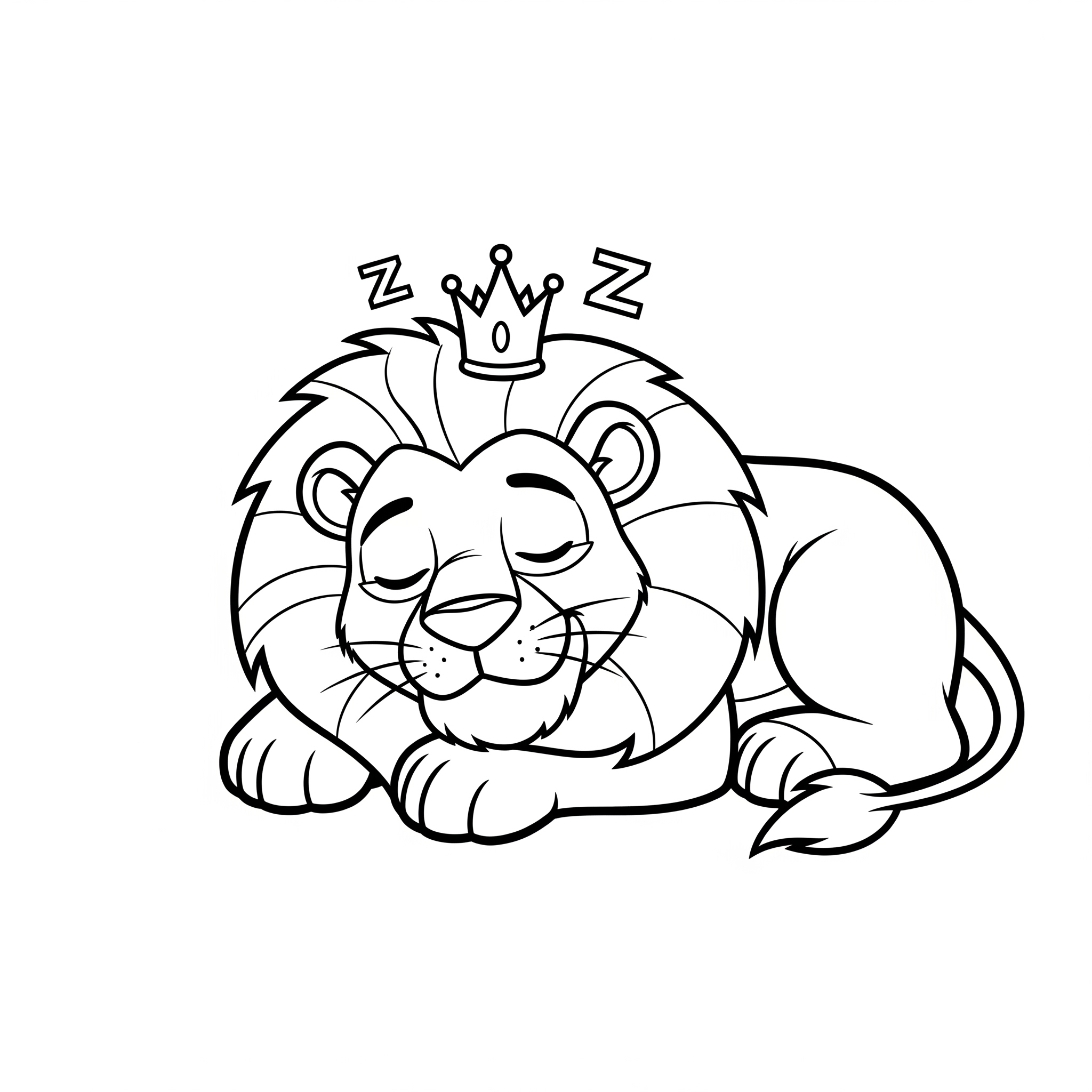 image for coloring The Lion King sleeping child
