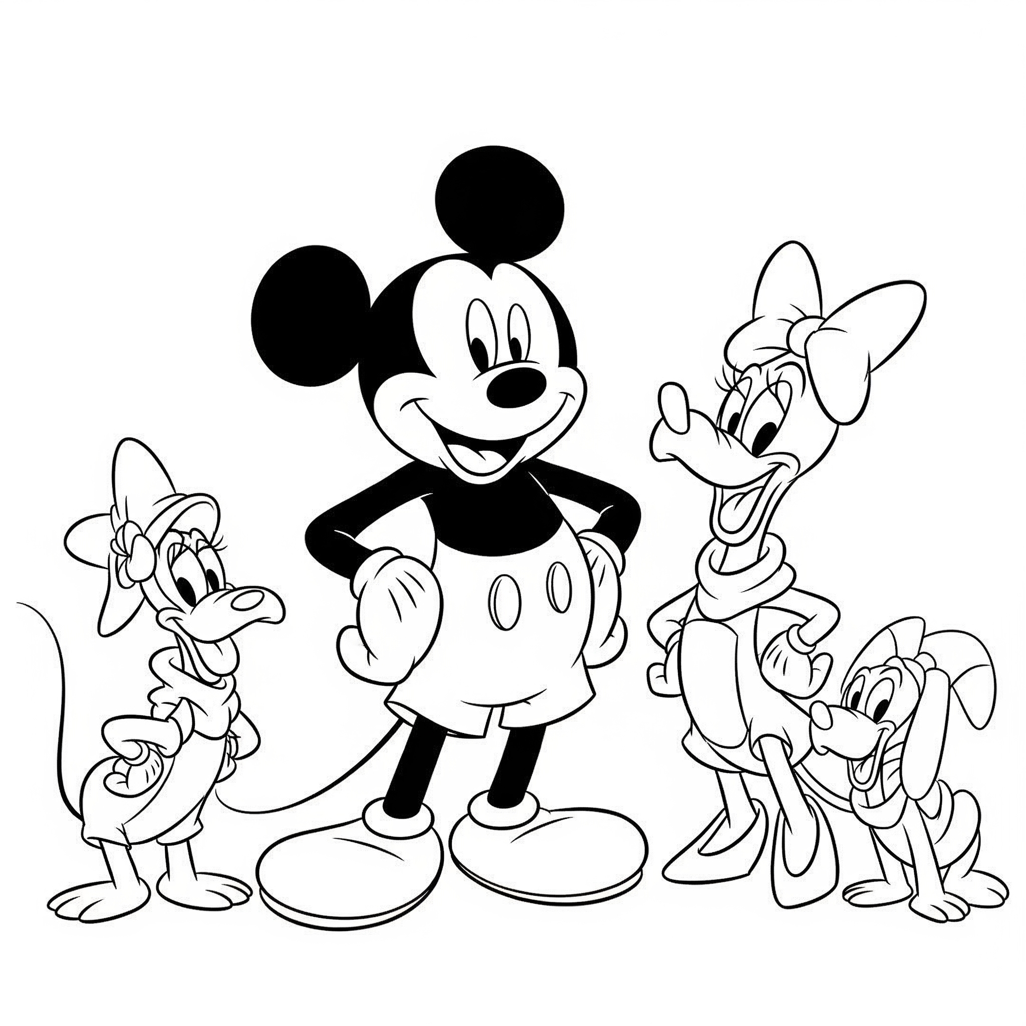 coloring pages Mickey and his friends free to print
