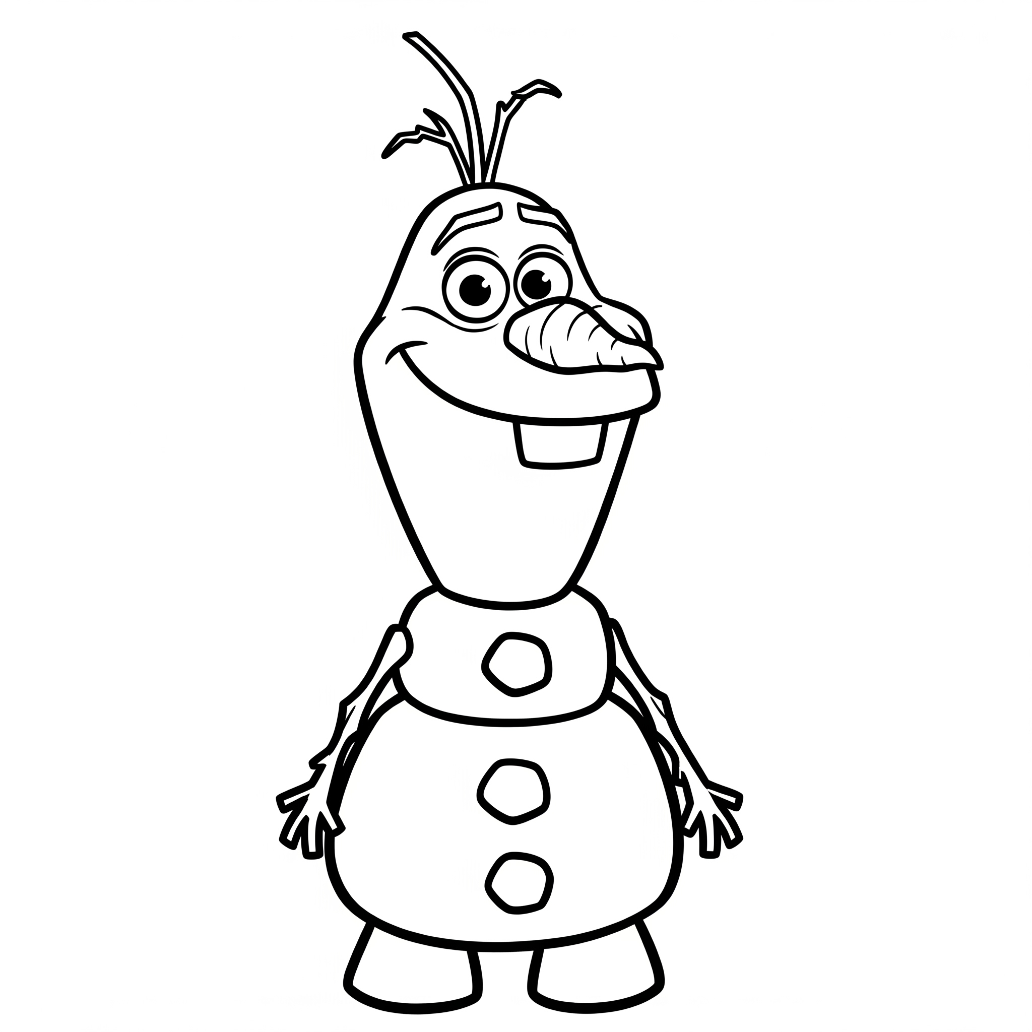 Frozen Olaf coloring page educational for children