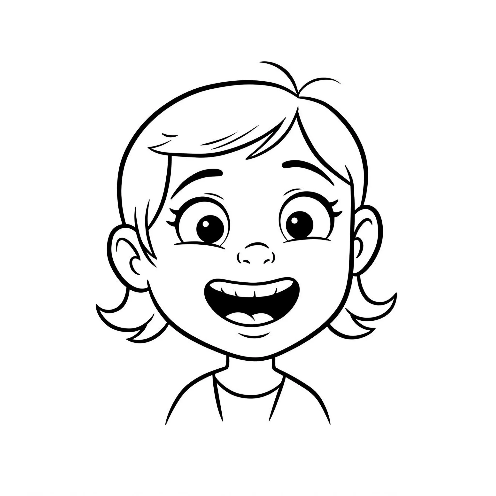 coloriage Adèle fait une grimace à imprimer pour enfant de 12 ans