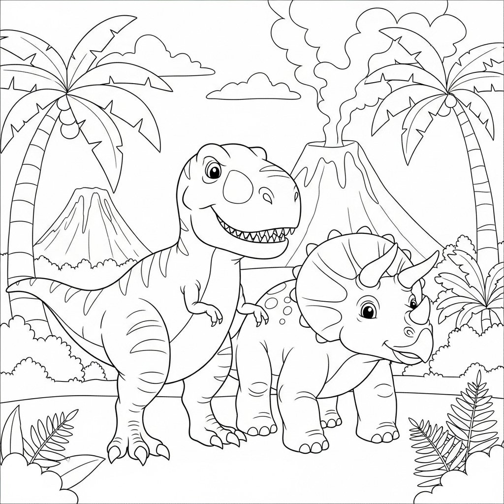 coloriage Dinosaure update à imprimer a4