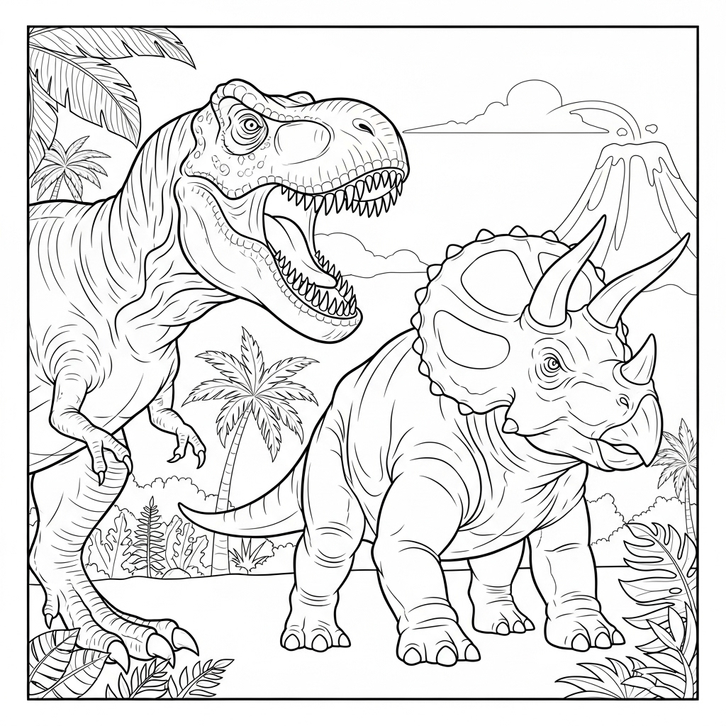 coloriage Dinosaure update pour enfants a imprimer gratuit