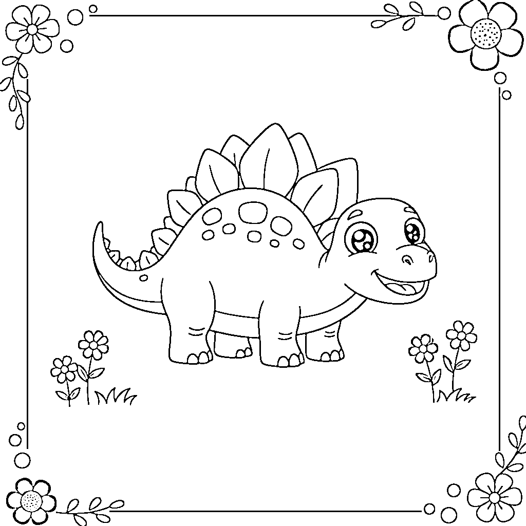coloriage Dinosaure update a imprimer pour enfant de 4 ans