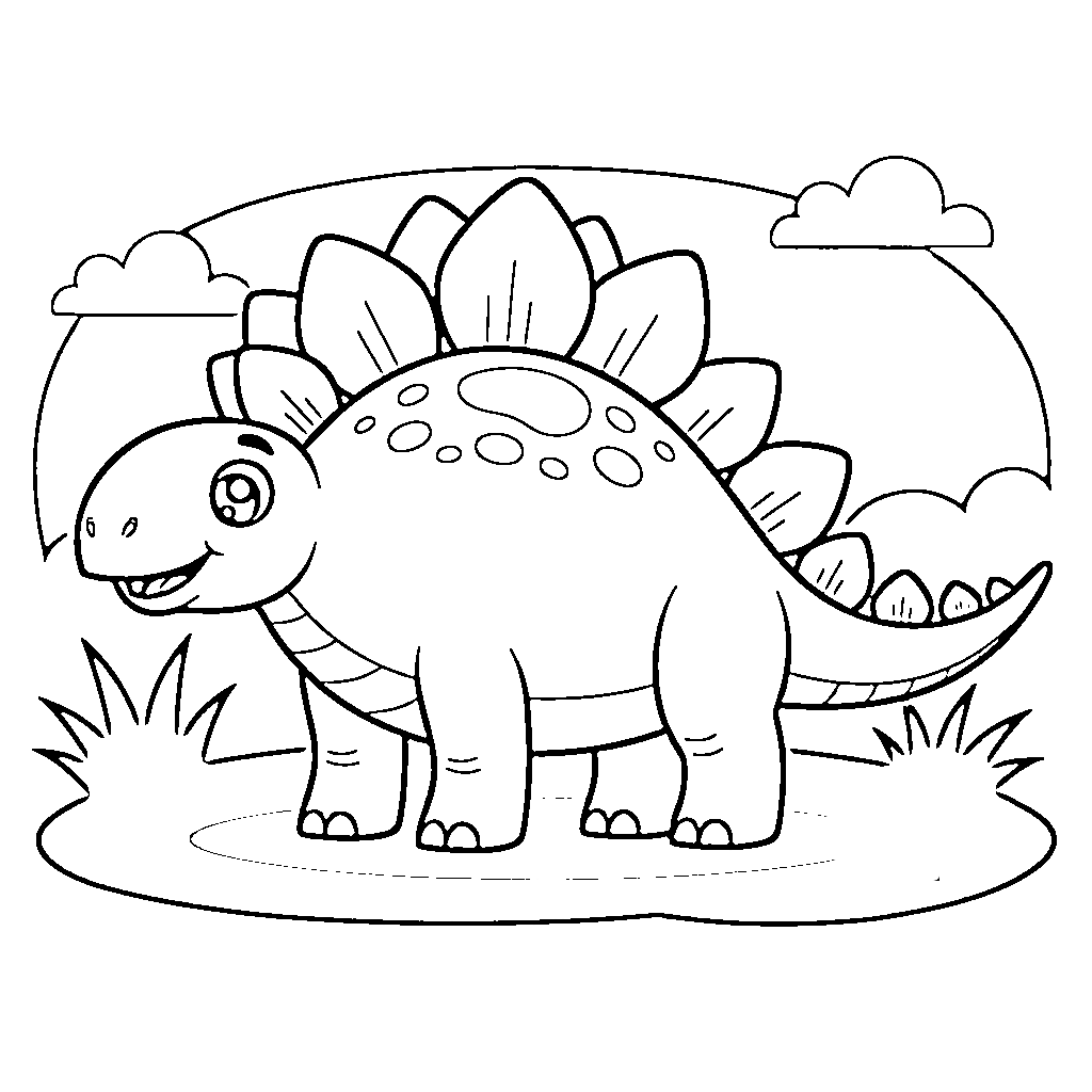 coloriage Dinosaure update a imprimer pour enfant de 4 ans