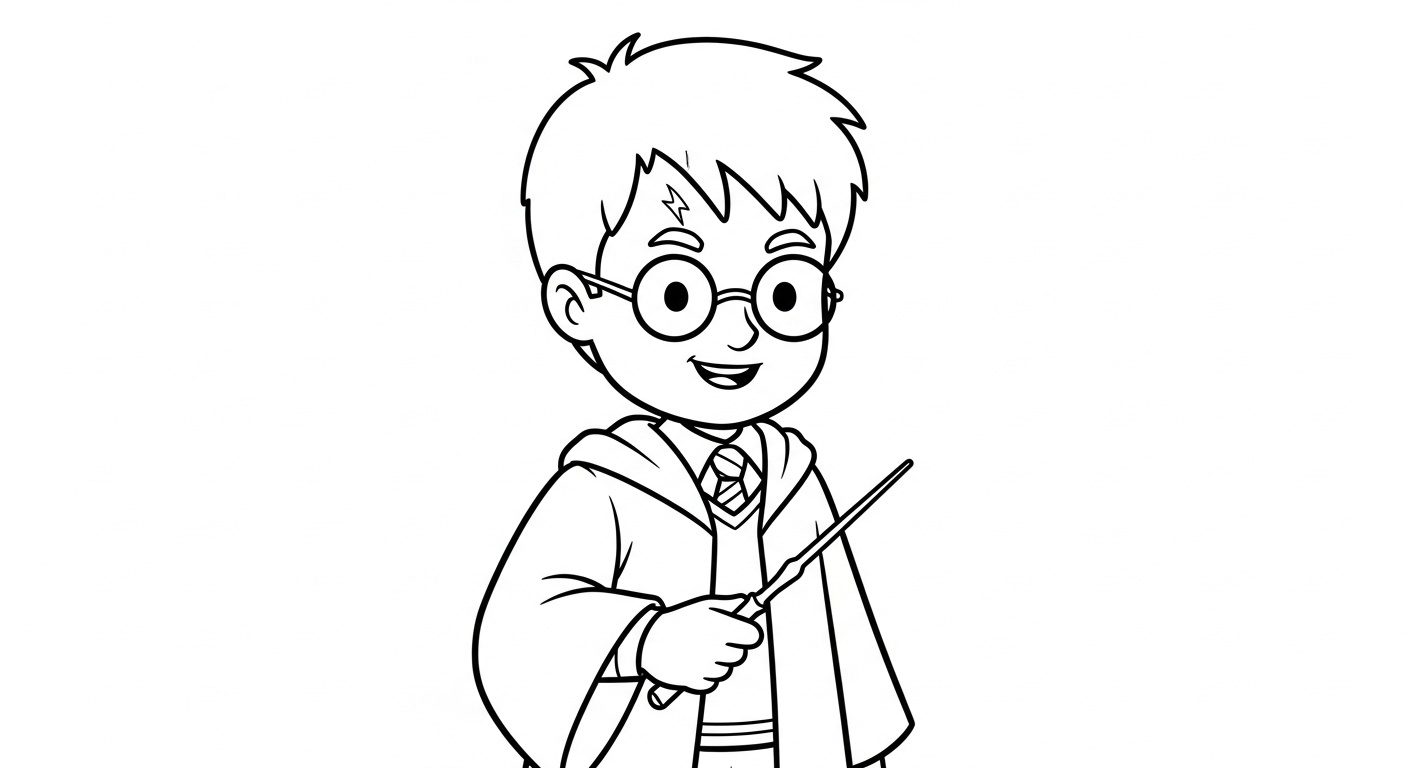 coloriage Harry Potter update et decoupage