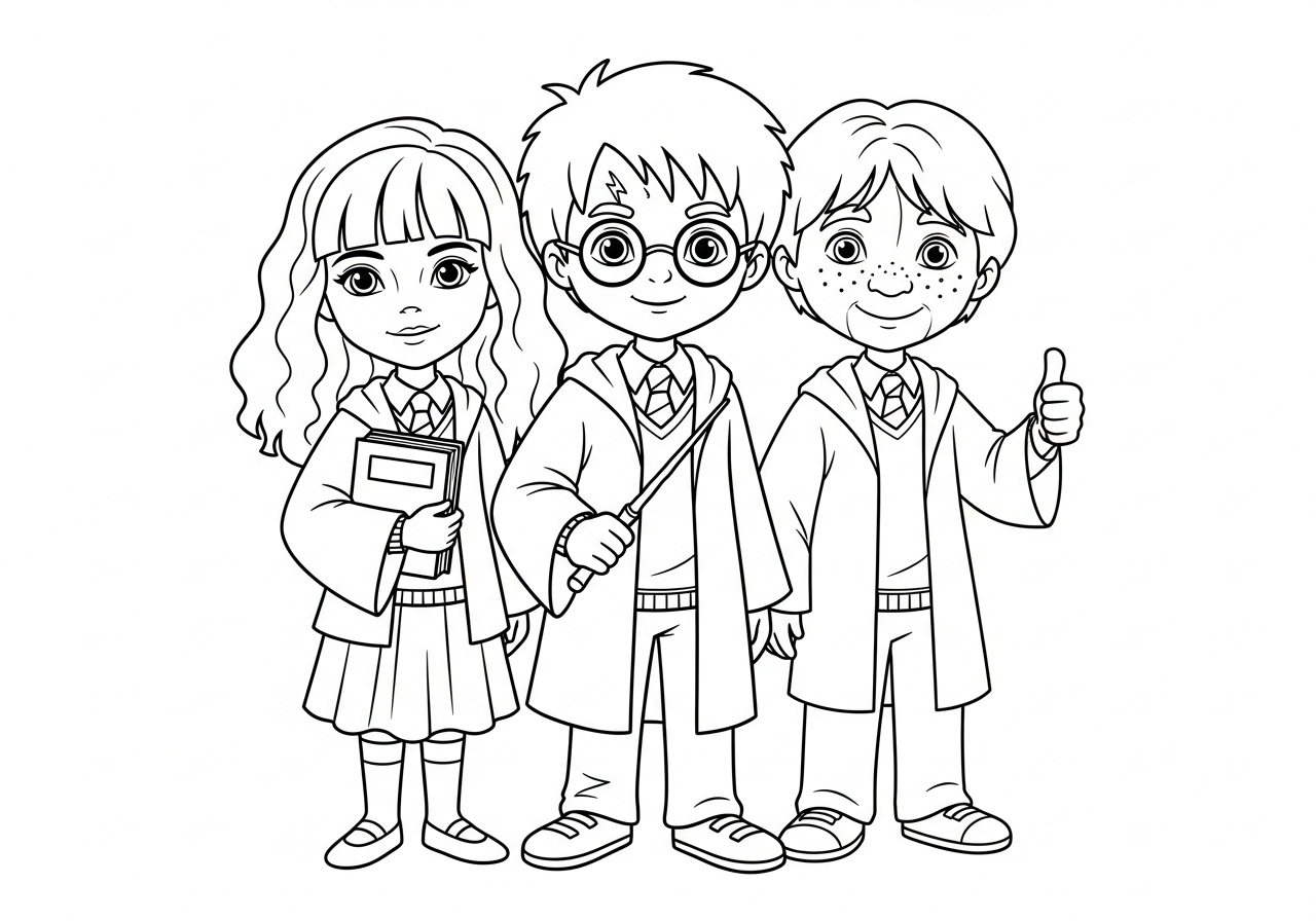 coloriage Harry Potter update pour enfants a imprimer gratuit