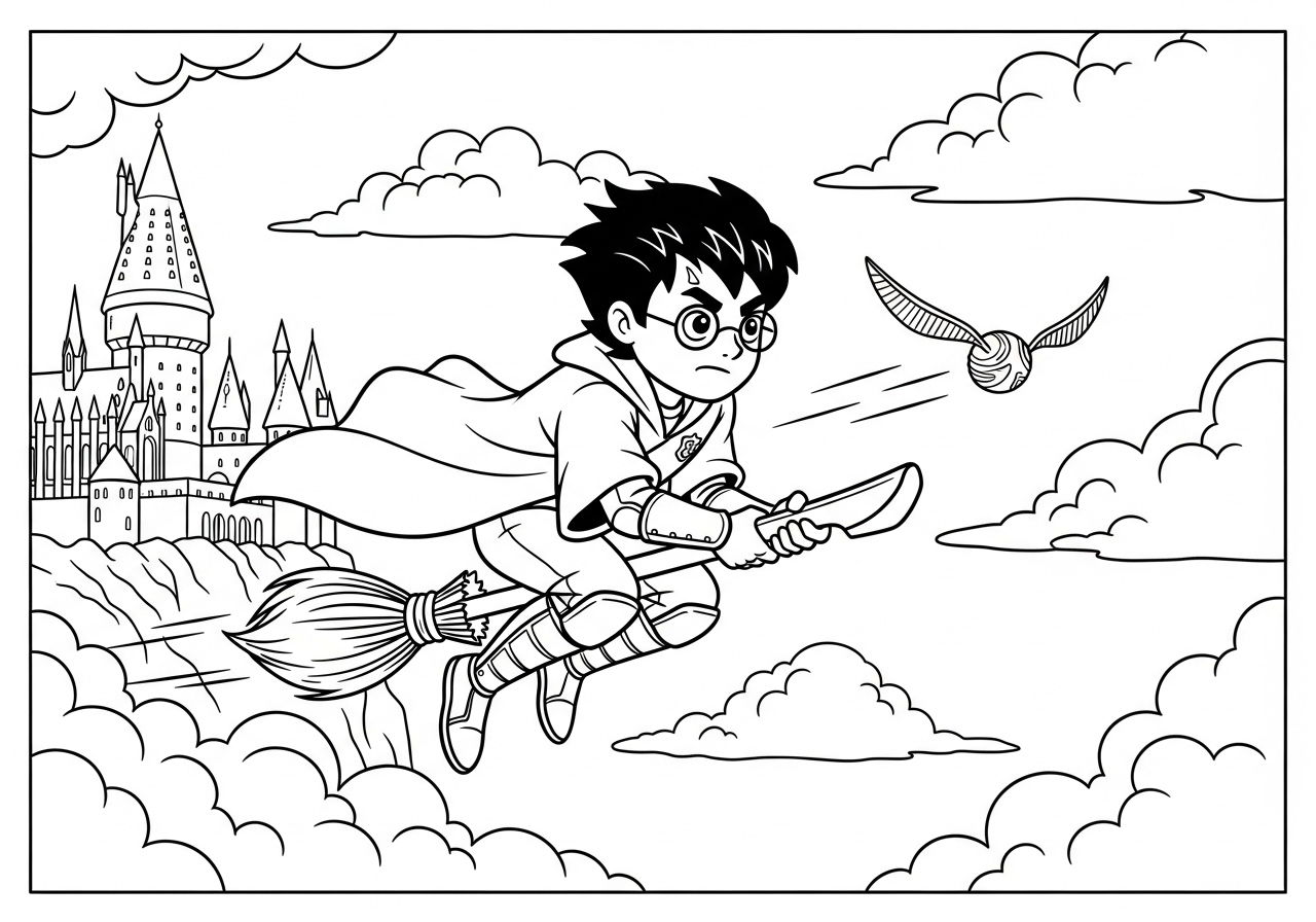 coloriage Harry Potter update a telecharger