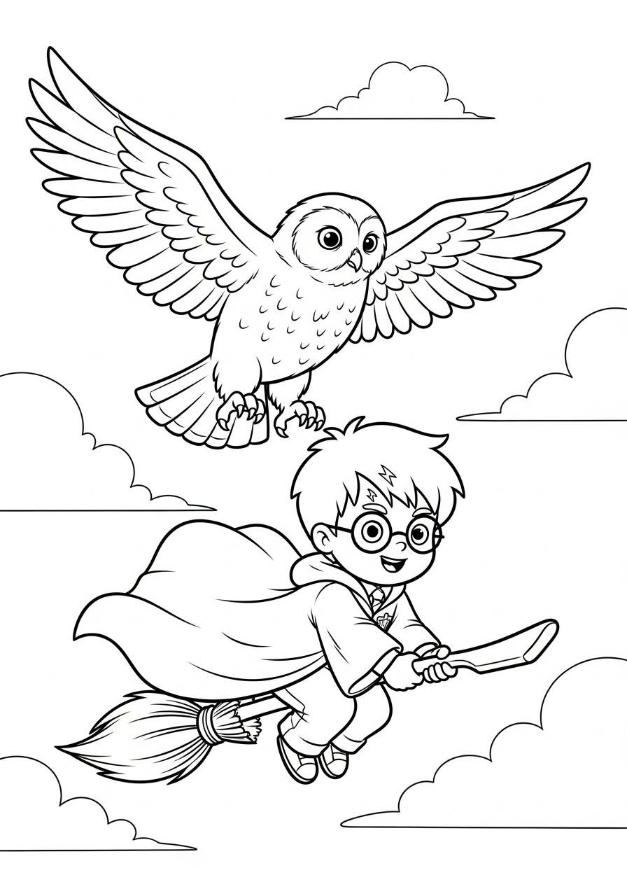 coloriage Harry Potter update de pour enfants