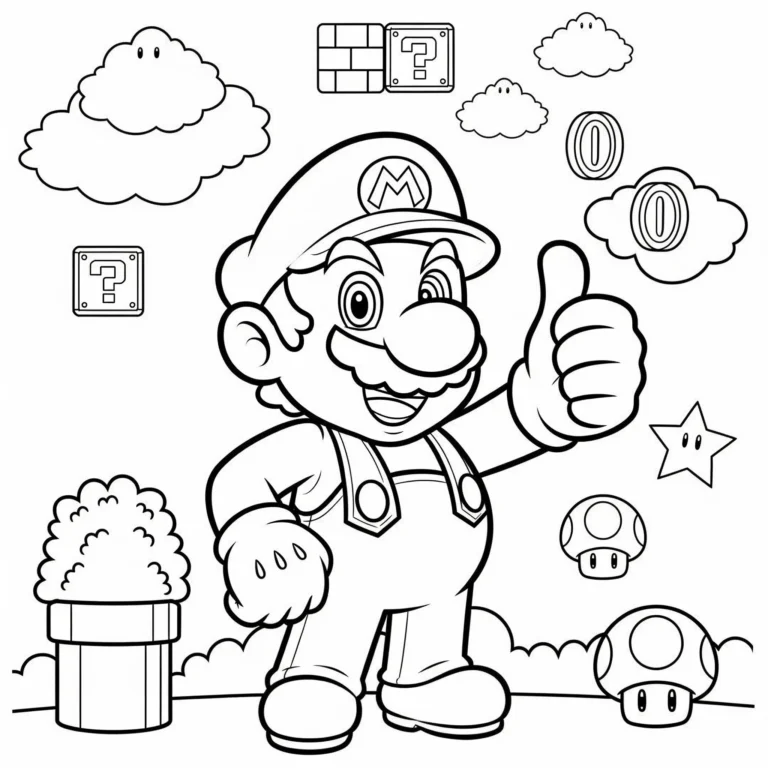 Coloriage Mario