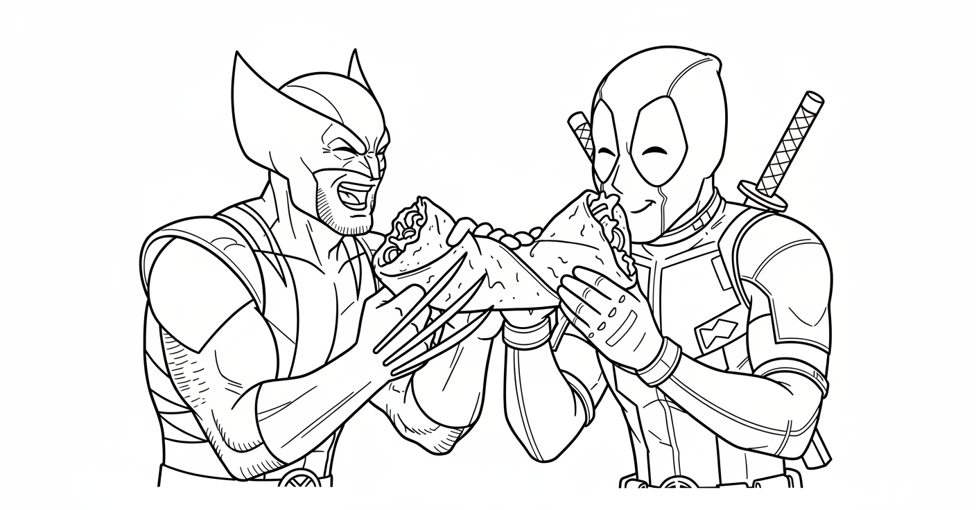coloriage Wolverine updated à imprimer