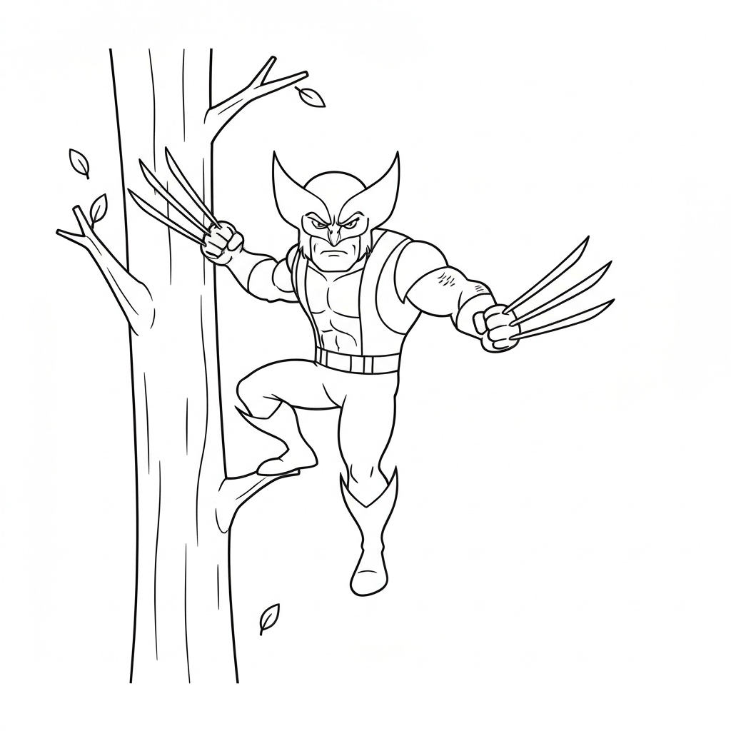 coloriage Wolverine updated pour enfant de 10 ans