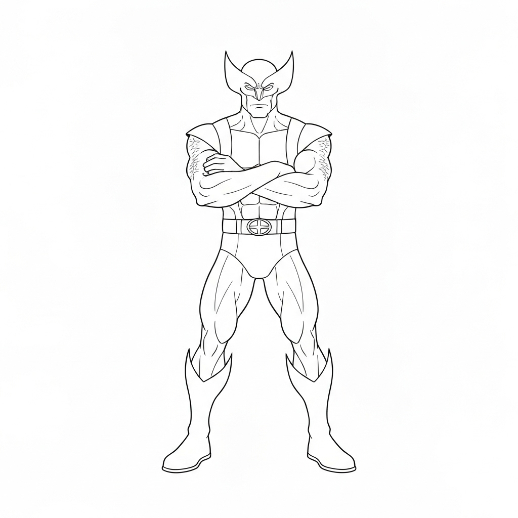 imprimer coloriage Wolverine updated gratuit