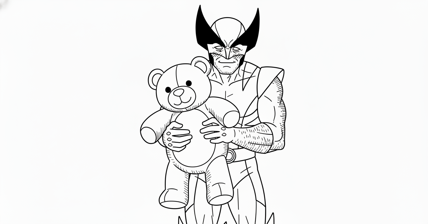 coloriage Wolverine updated d'enfant a imprimer