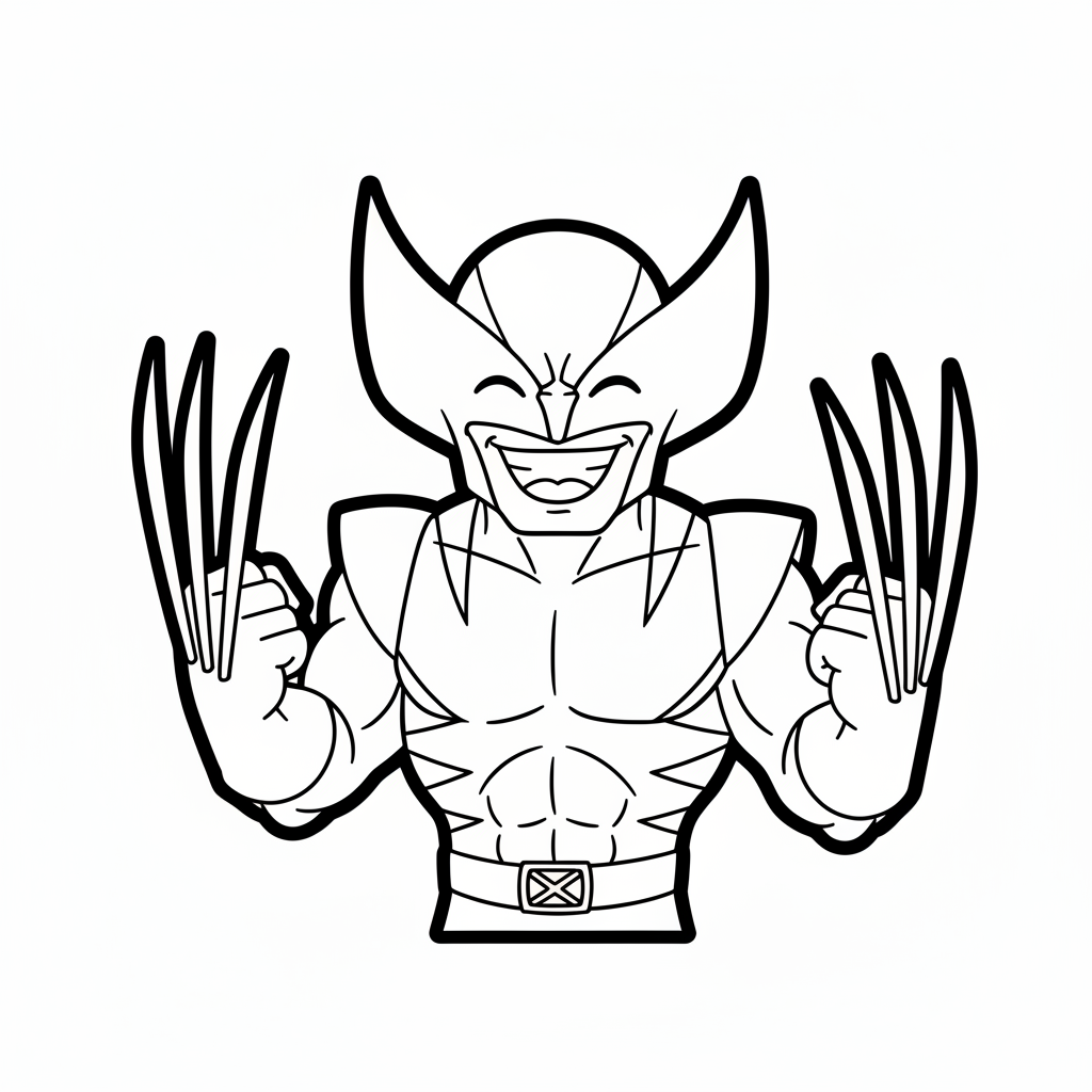 coloriage Wolverine updated pour enfants