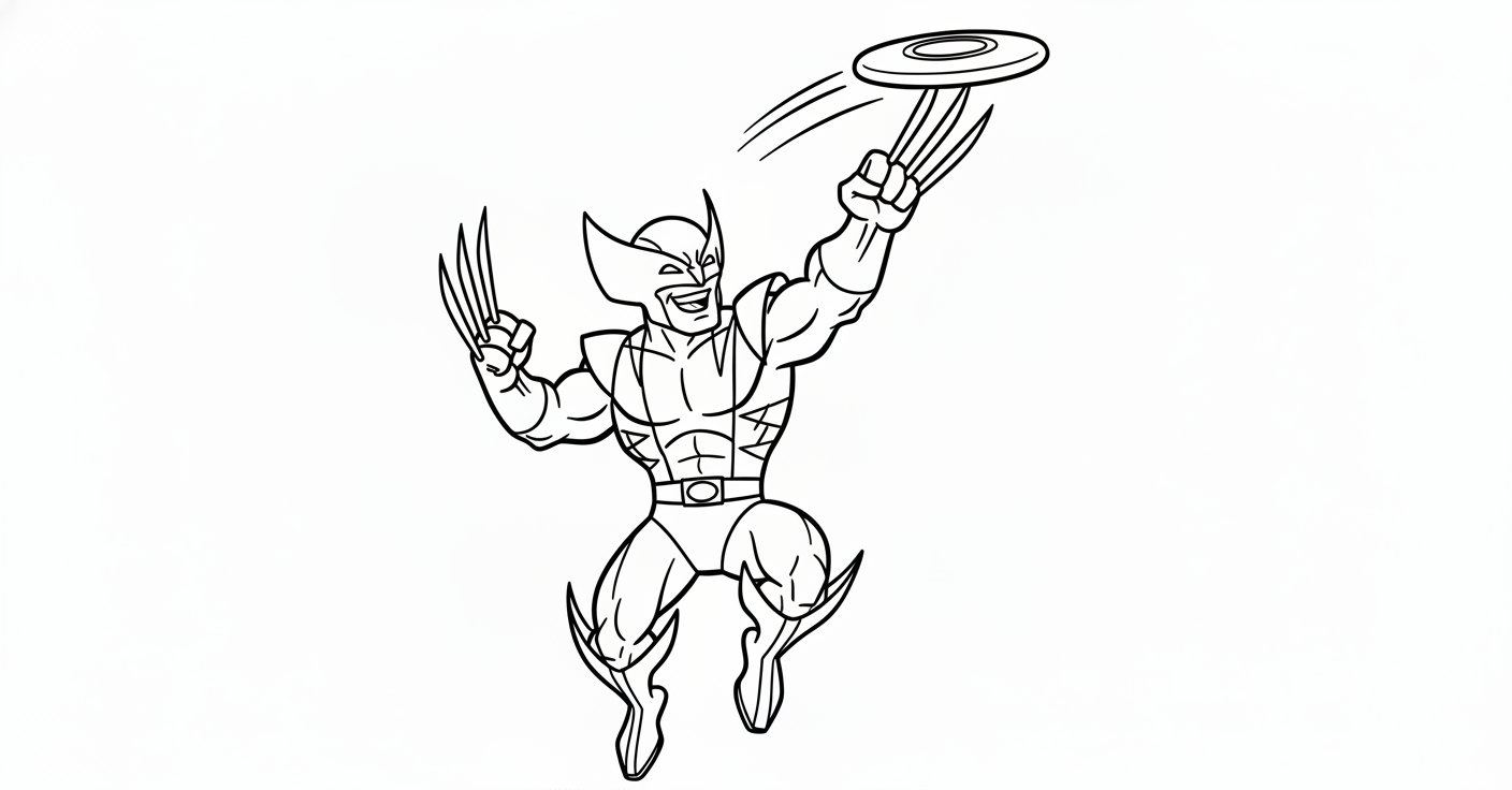 coloriage Wolverine updated pour enfant de 8 ans