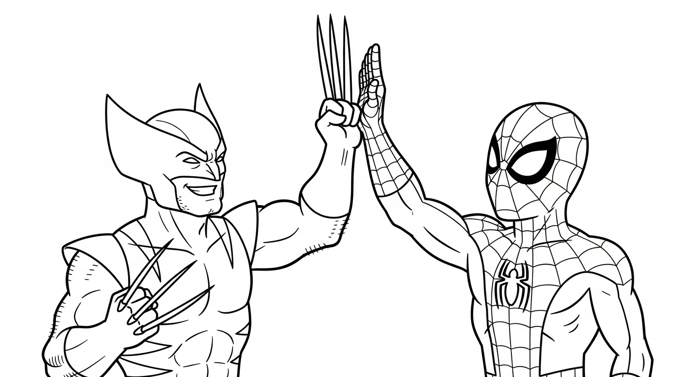 coloriage Wolverine updated educatif pour enfant