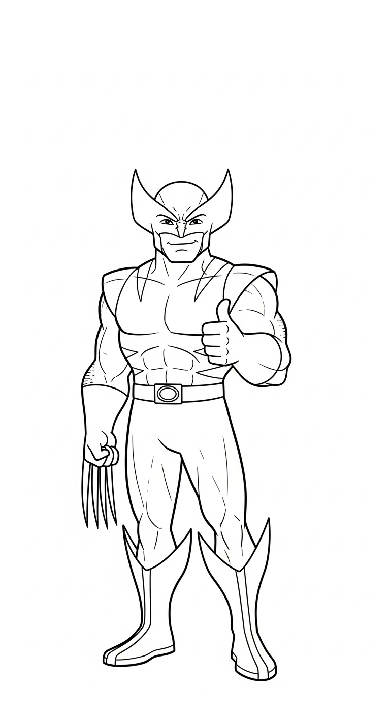 coloriage Wolverine updated a dessiner en ligne