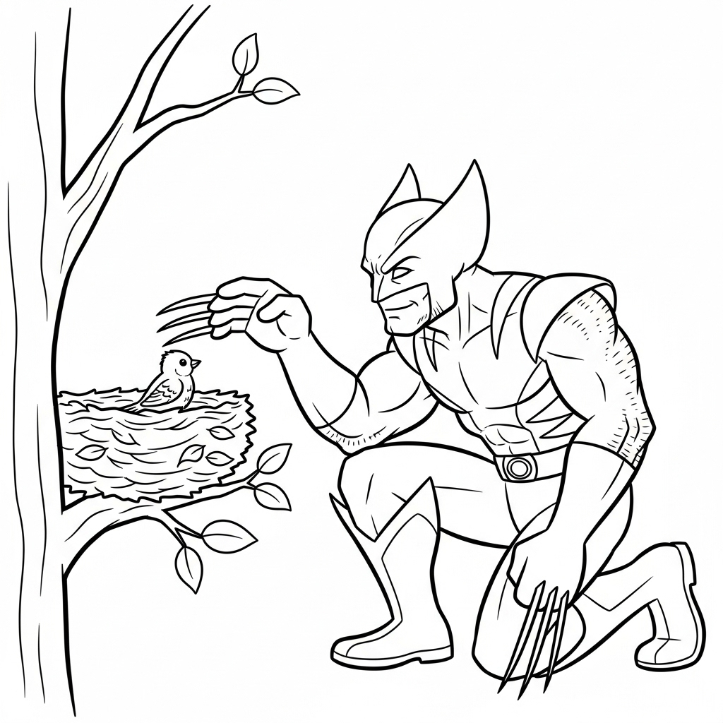 coloriage Wolverine updated et dessin a imprimer