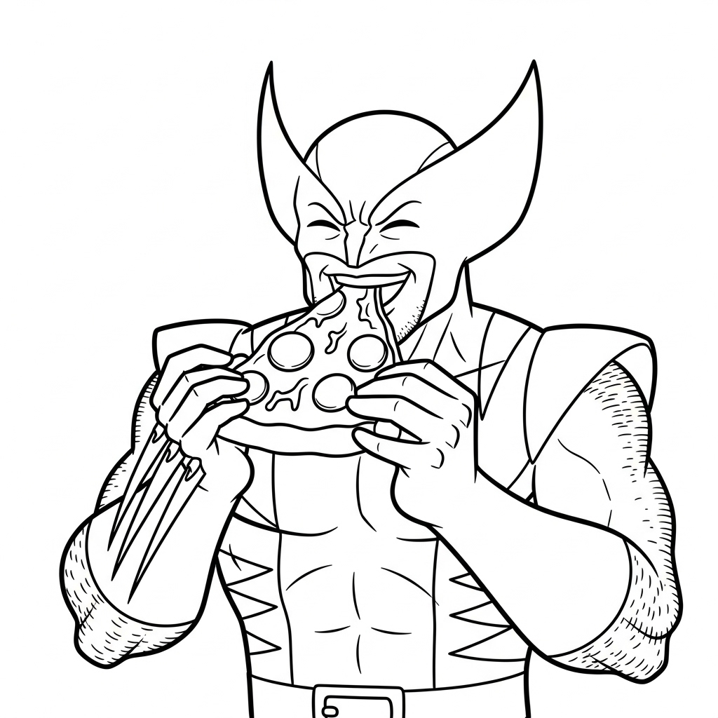 coloriage Wolverine updated pour enfant de 2 ans