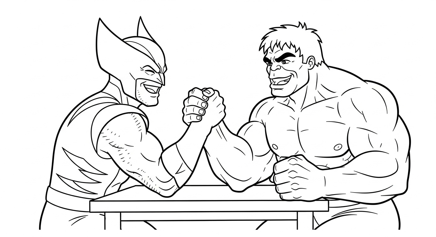 coloriage Wolverine updated pour enfant de 3 ans