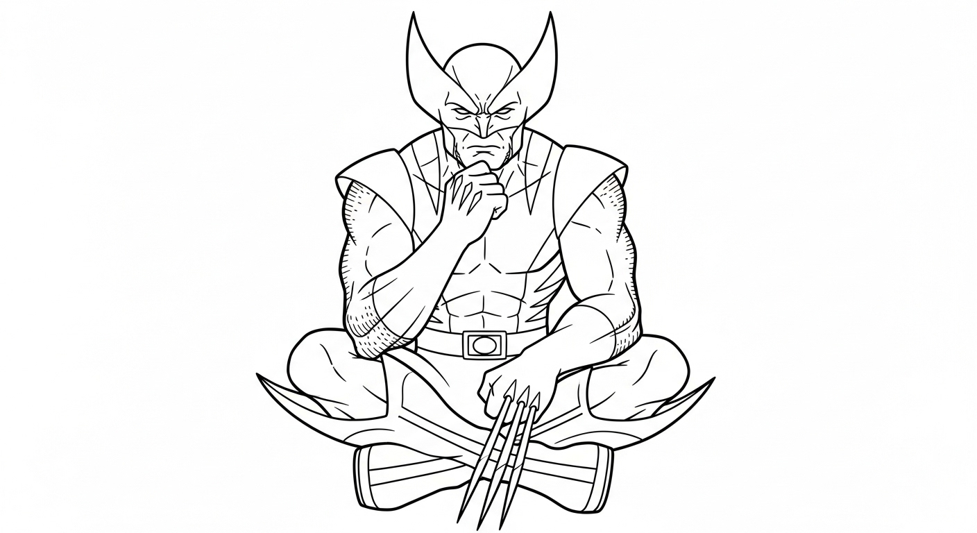 coloriage Wolverine updated a imprimer gratuitement