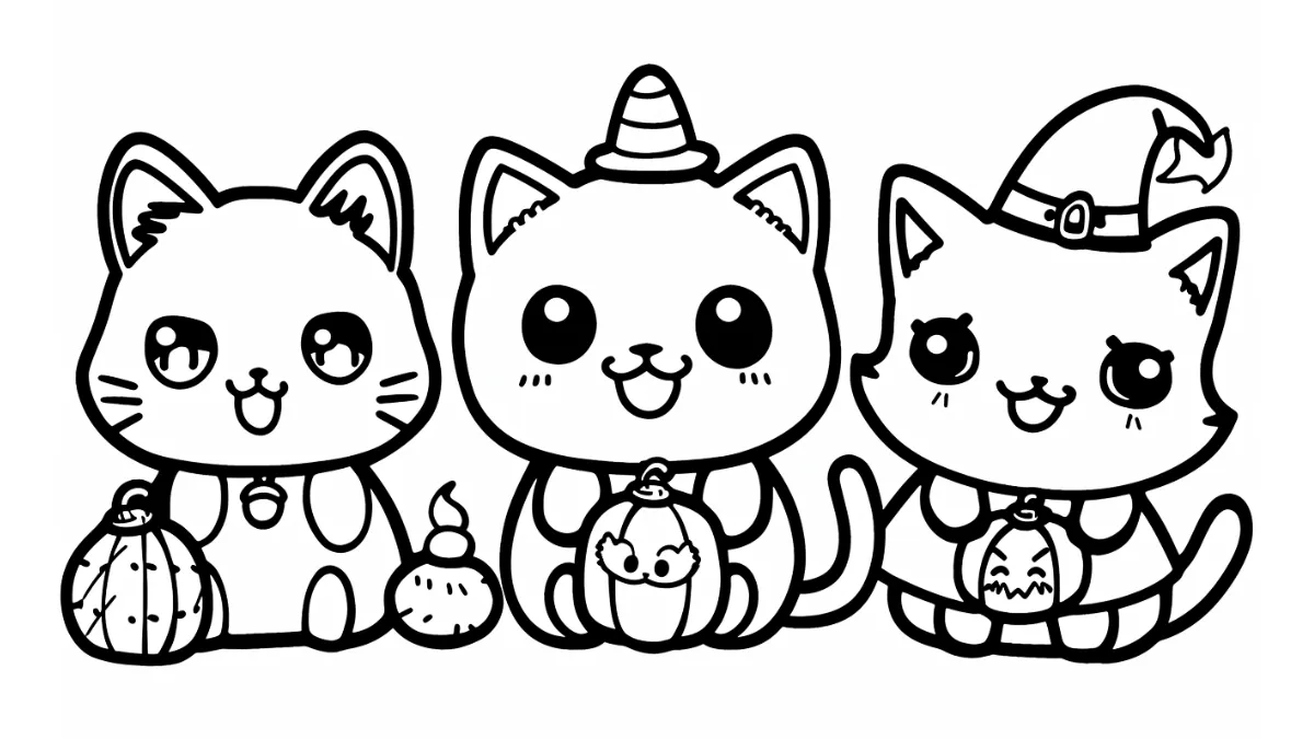 coloriage Chat Kawaii en ligne