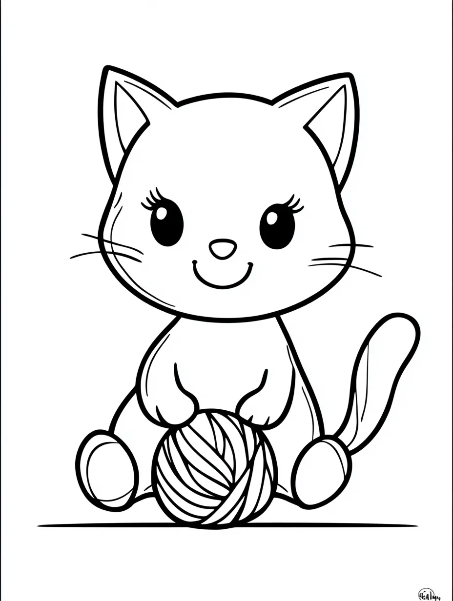 coloriage Chat Kawaii et apprentissage