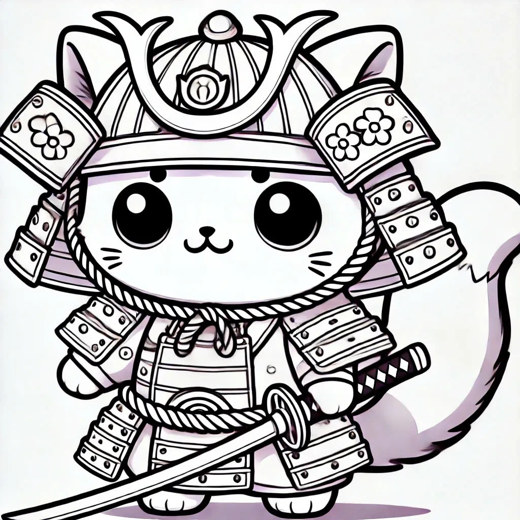 coloriage Chat Kawaii a dessiner en ligne