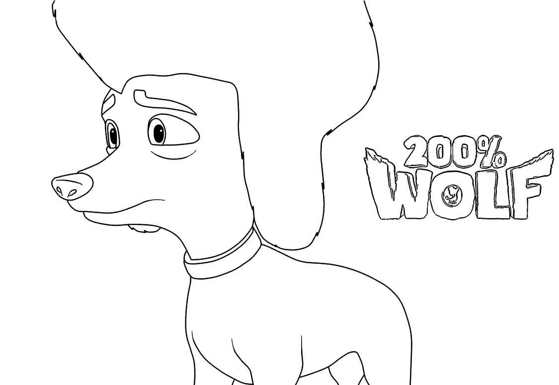 coloriage 200% Wolf pour enfant gratuit