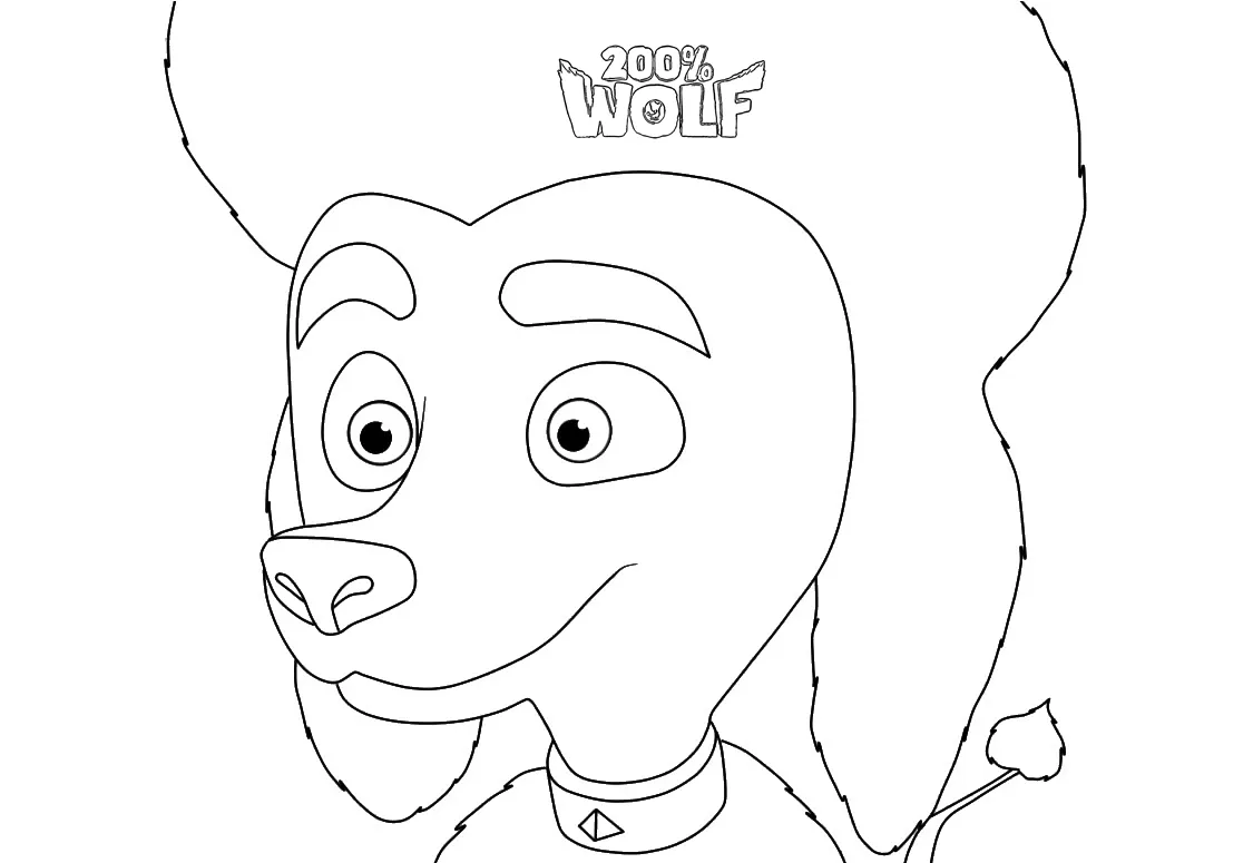 coloriage 200% Wolf d'enfant a imprimer