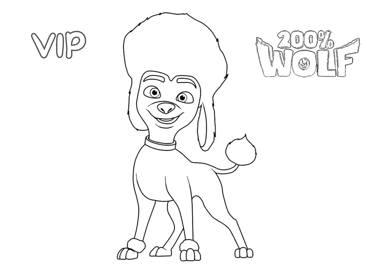 coloriage 200% Wolf pour bebe a imprimer