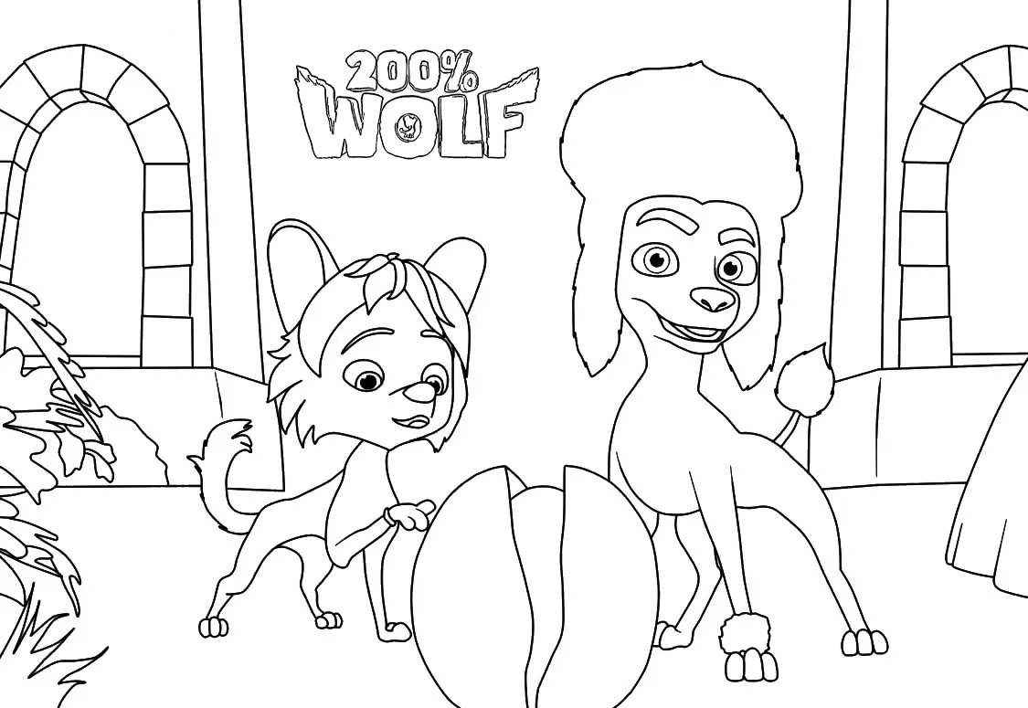 coloriage 200% Wolf gratuit à imprimer 1