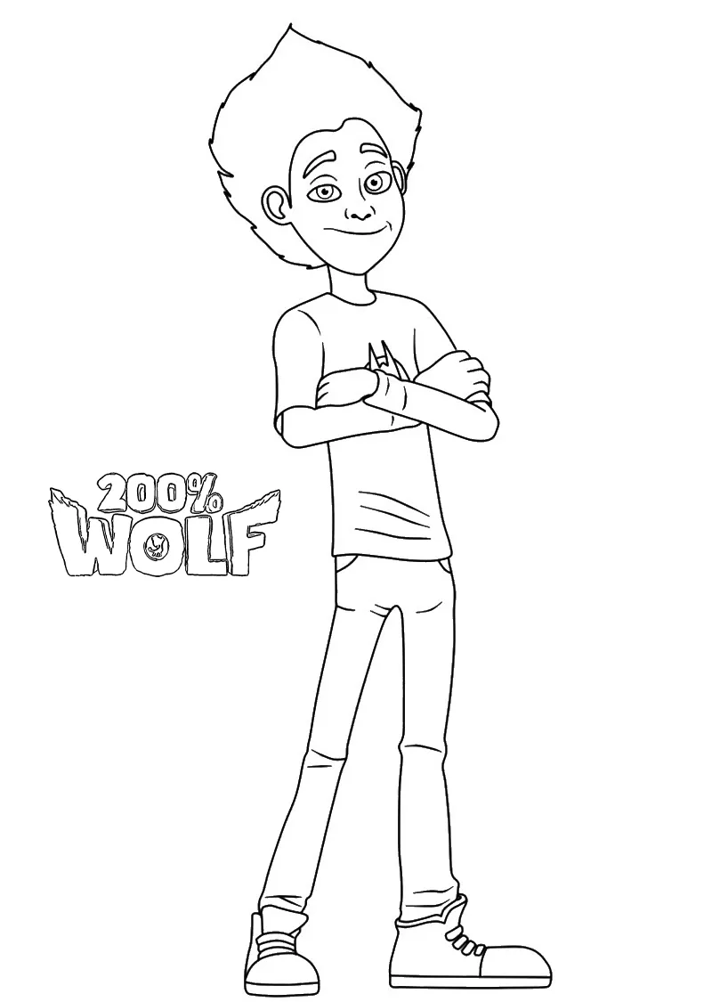 a imprimer coloriage 200% Wolf gratuit