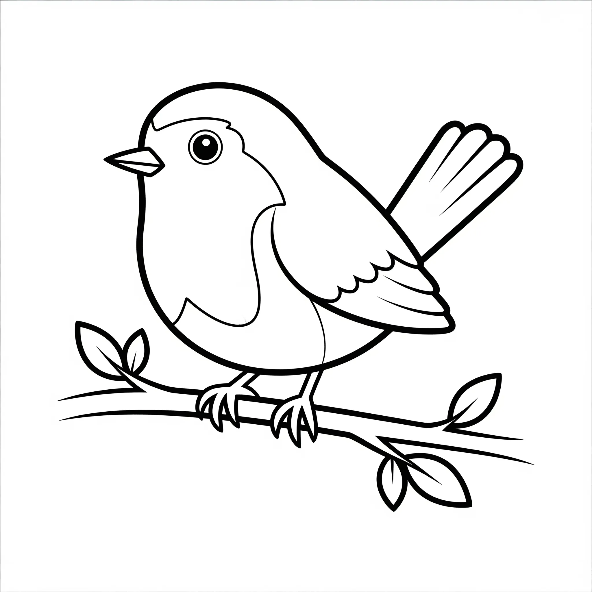 coloriage A Simple Robin a imprimer gratuit
