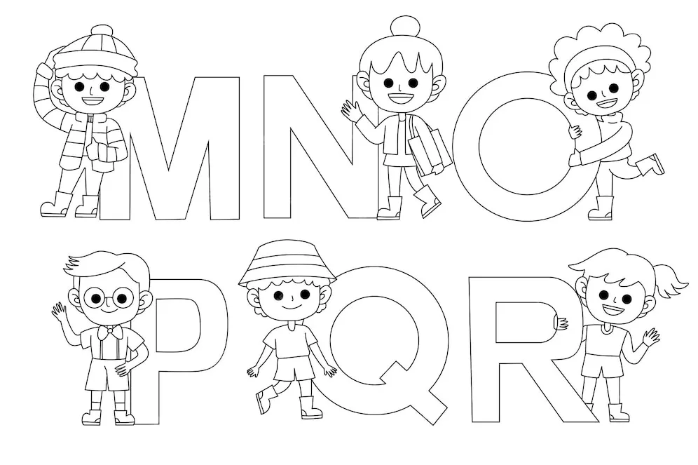 coloriage Alphabet gratuit à imprimer