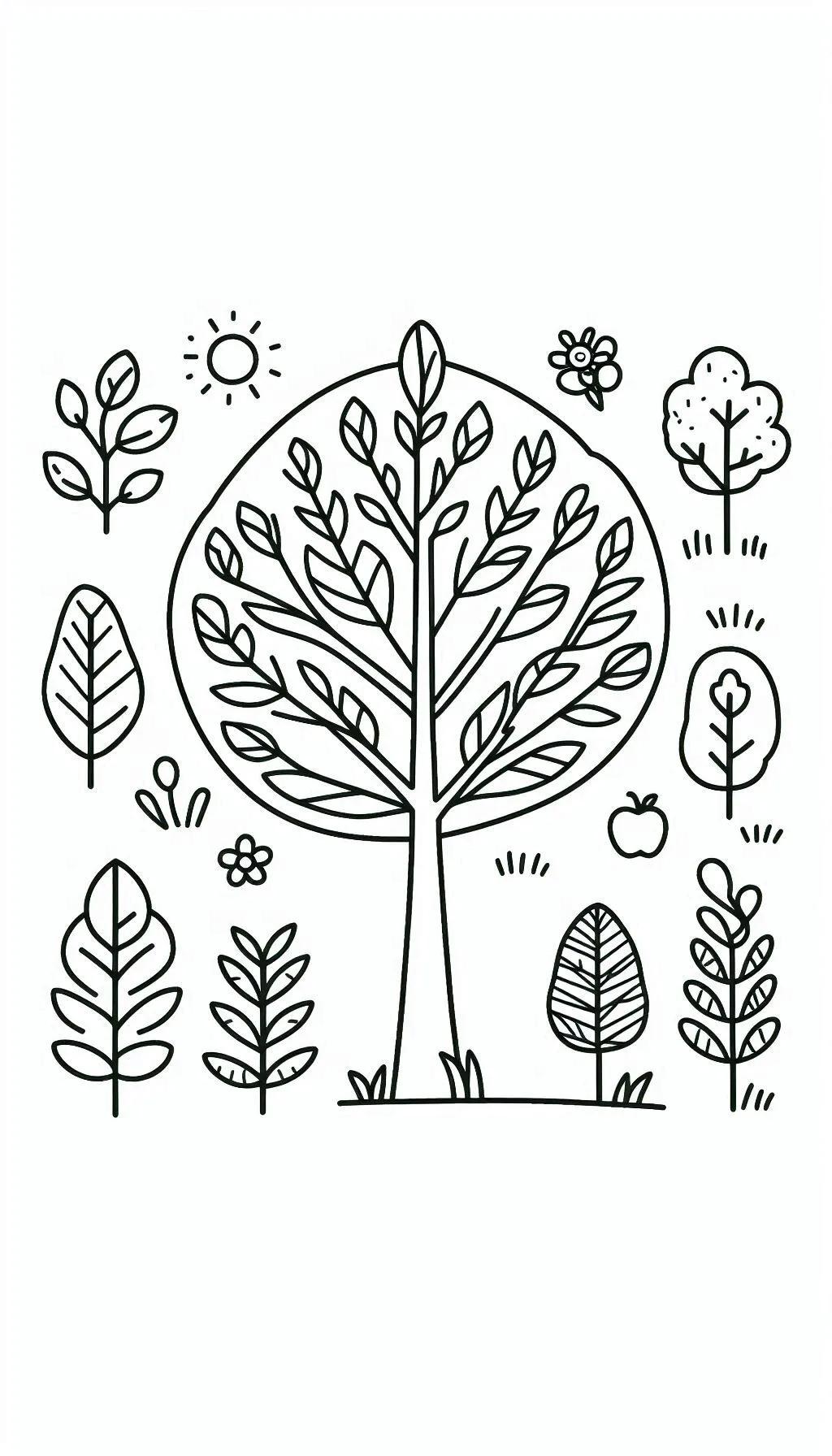 coloriage Arbre a dessiner en ligne