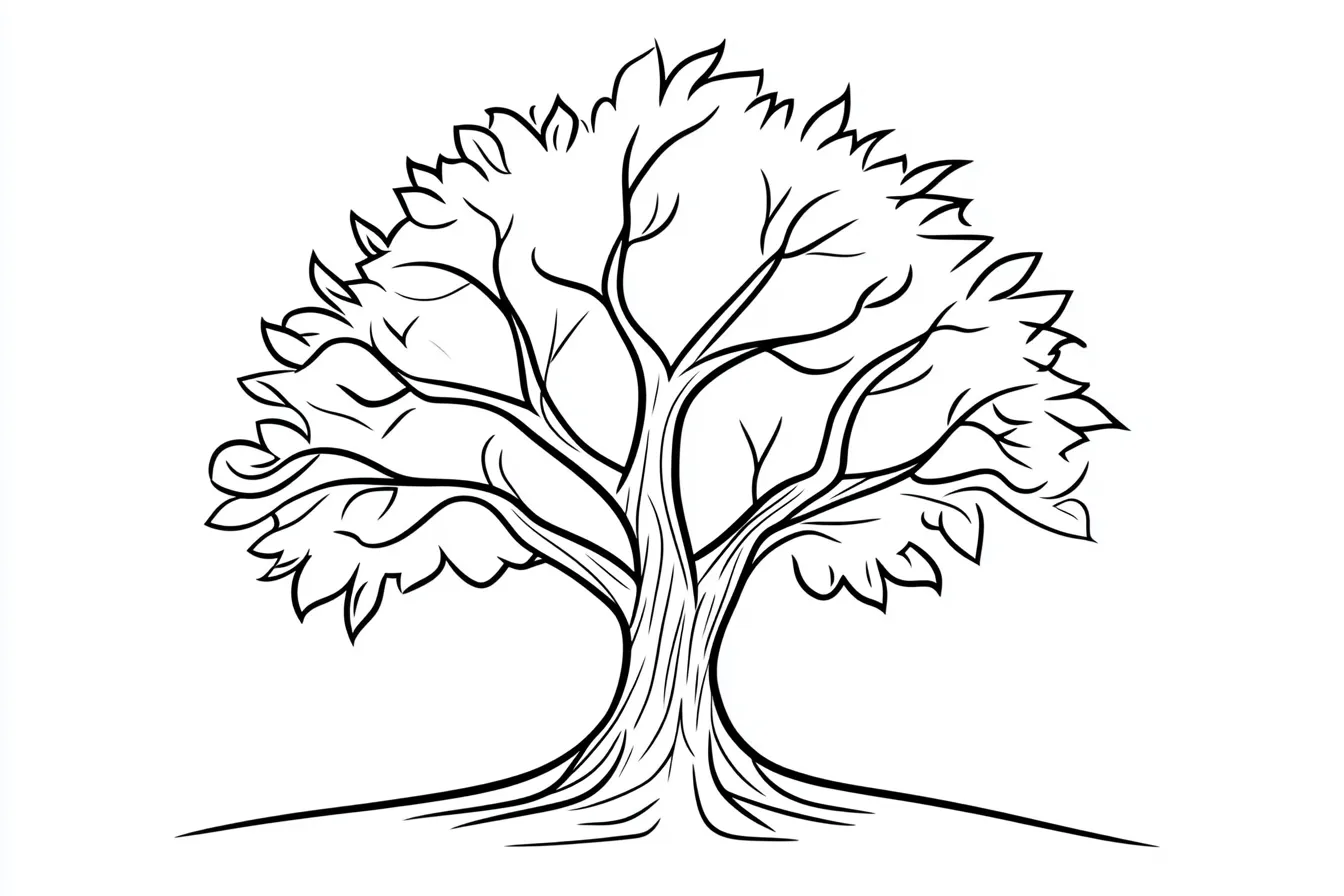 imprimer coloriage Arbre gratuit