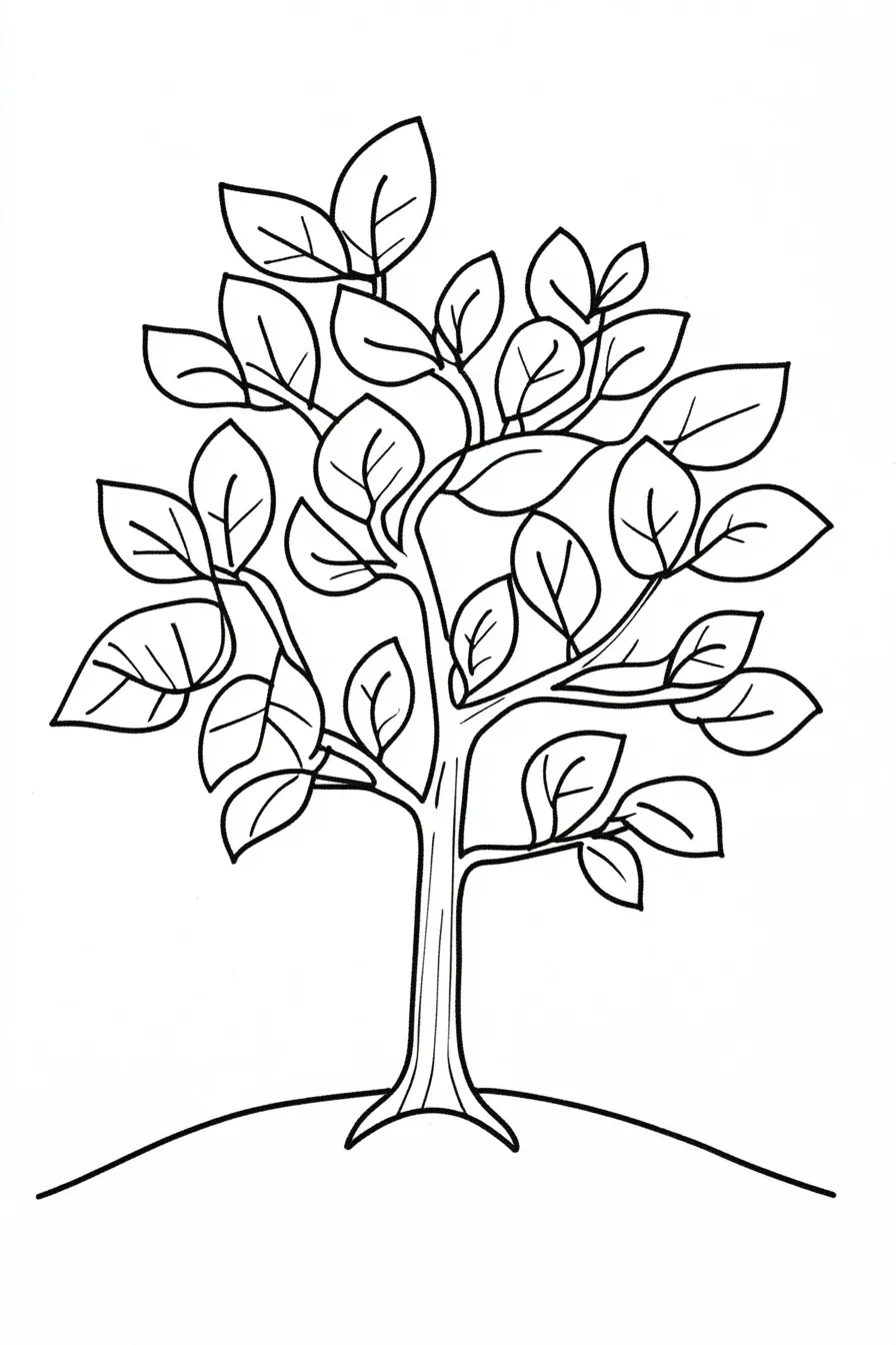 coloriage Arbre pour enfants à télécharger