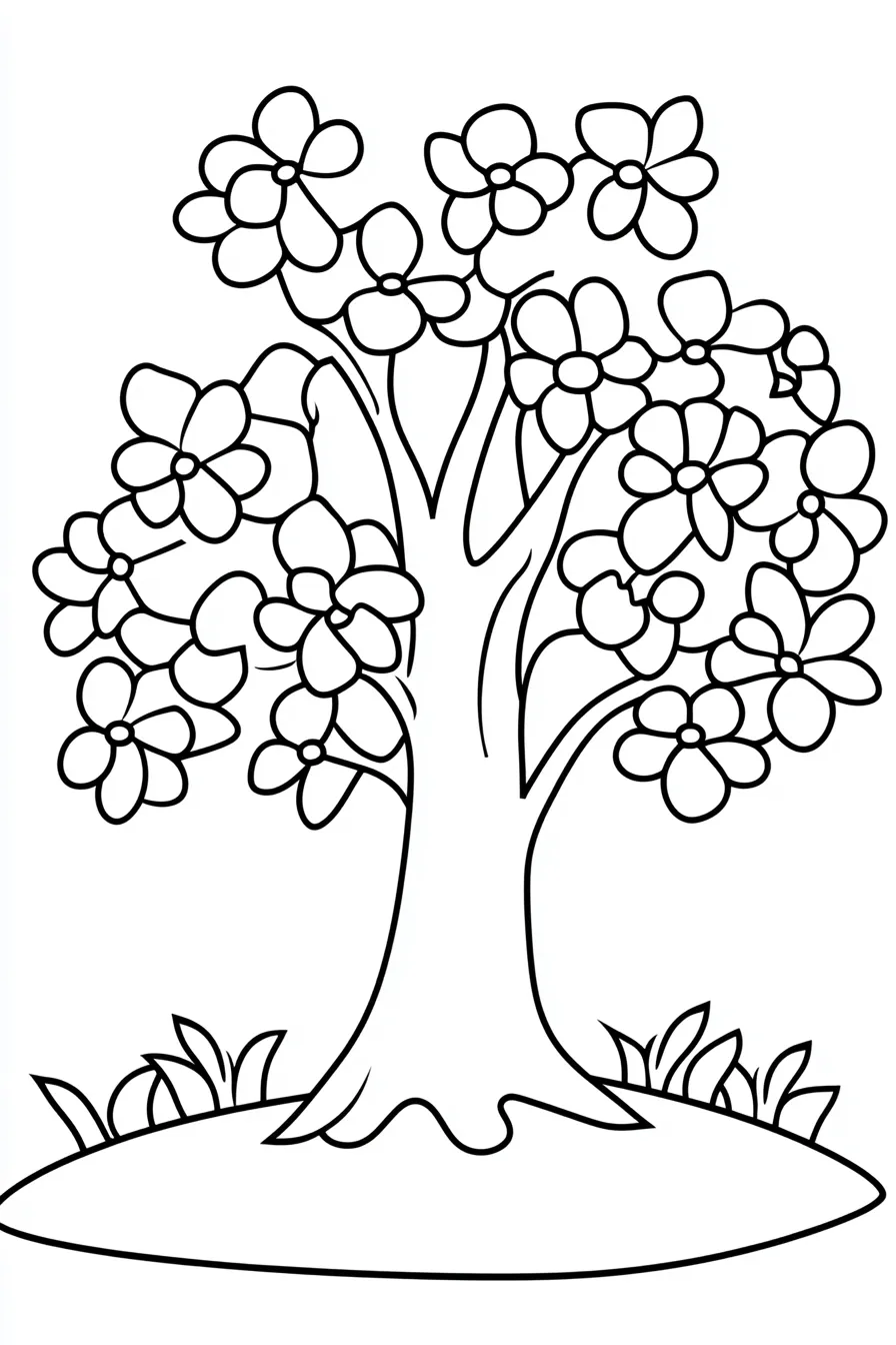 coloriage Arbre à imprimer pdf 1