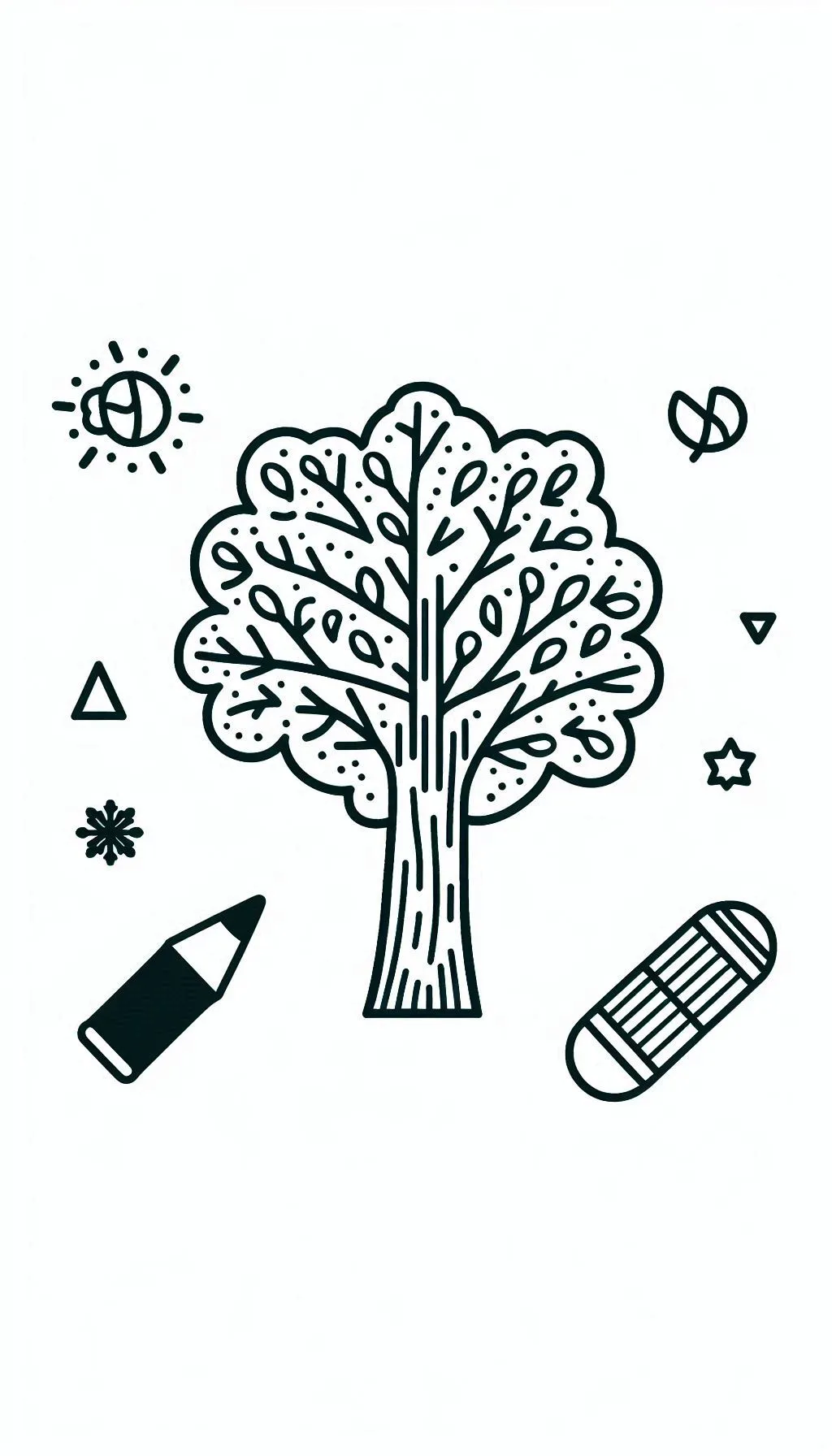 coloriage Arbre a dessiner et imprimer