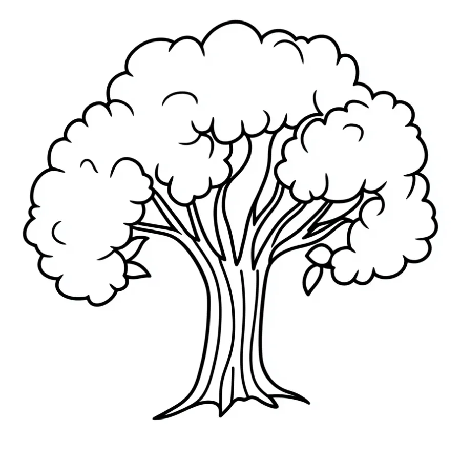 coloriage Arbre à imprimer gratuit