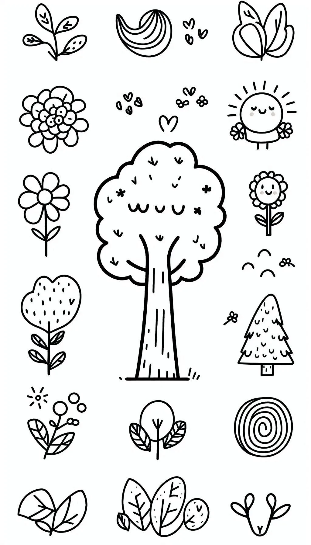 coloriage Arbre et dessins