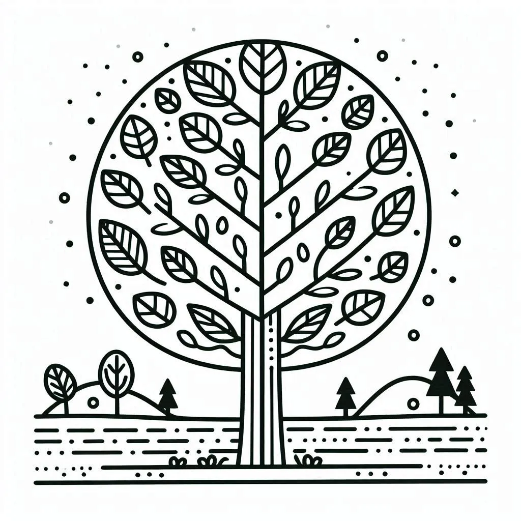 coloriage Arbre et dessin a imprimer