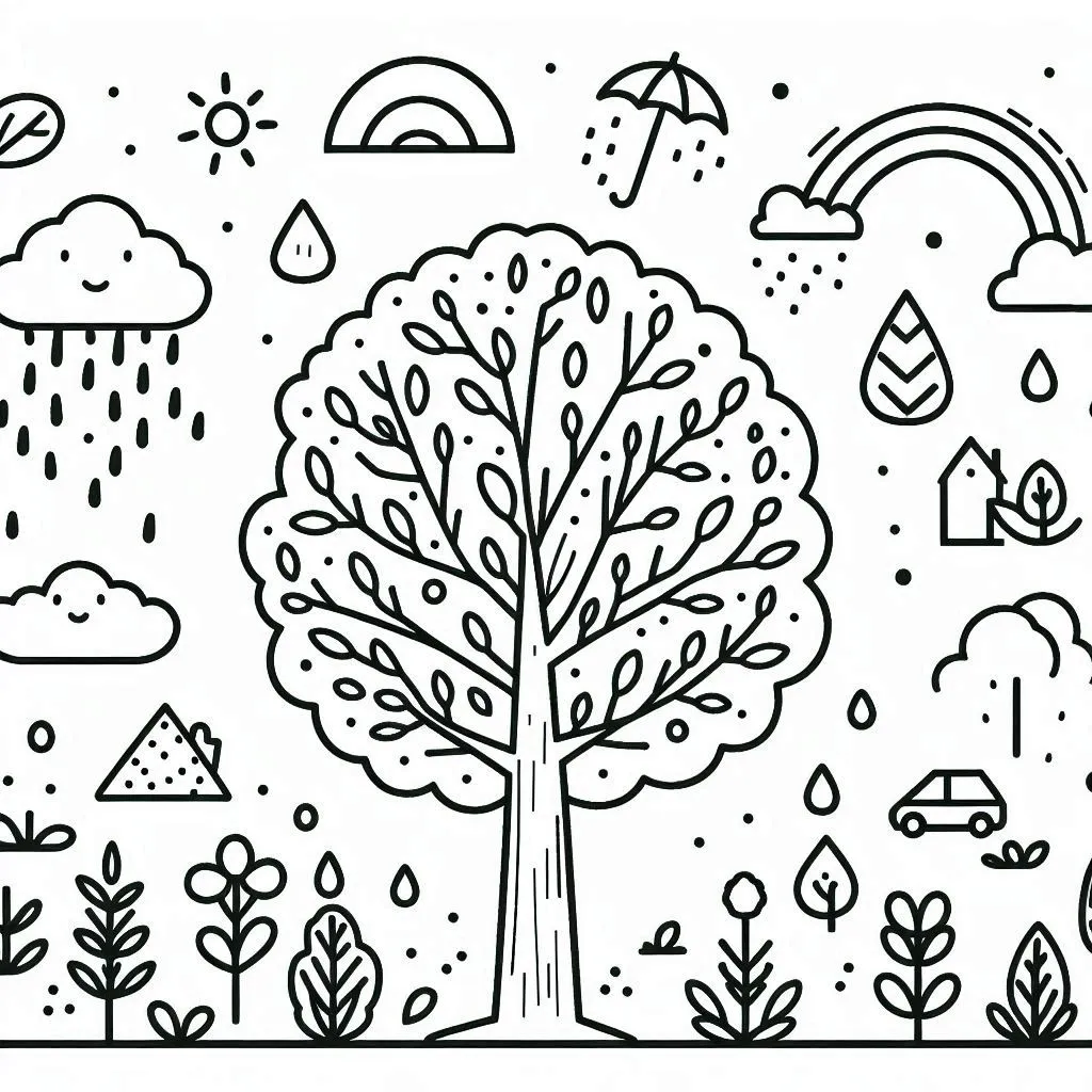 coloriage Arbre gratuit à imprimer