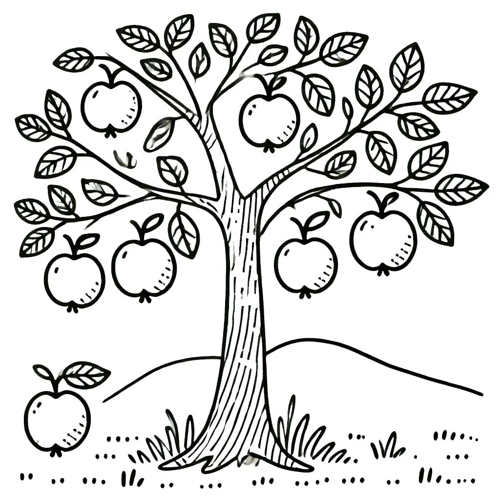 coloriage Arbre pour enfants à imprimer